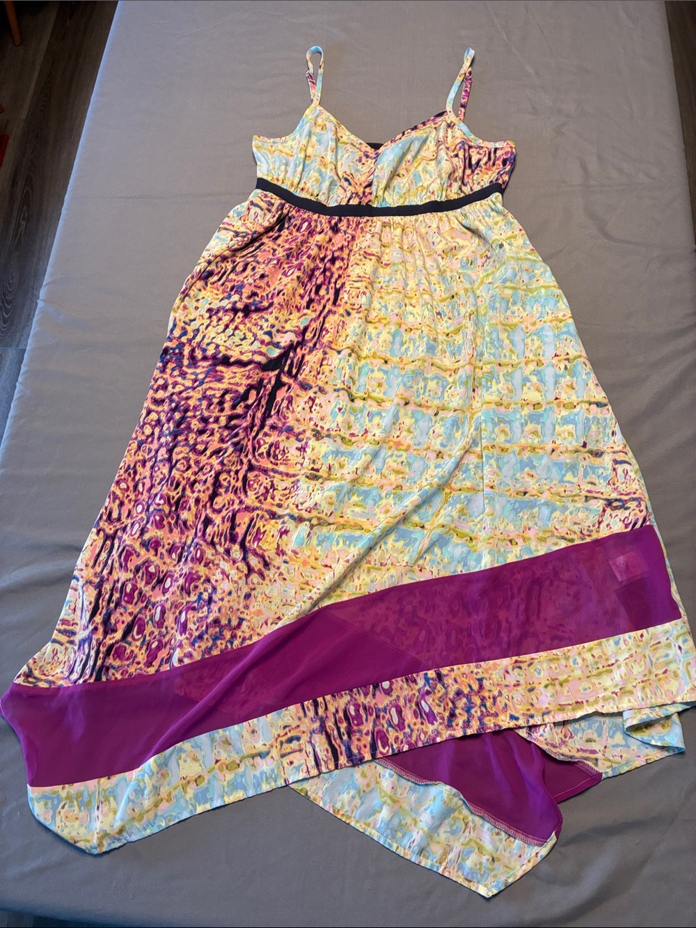 Simply Vera Vera Wang Purple Patterned High-Low Sundress